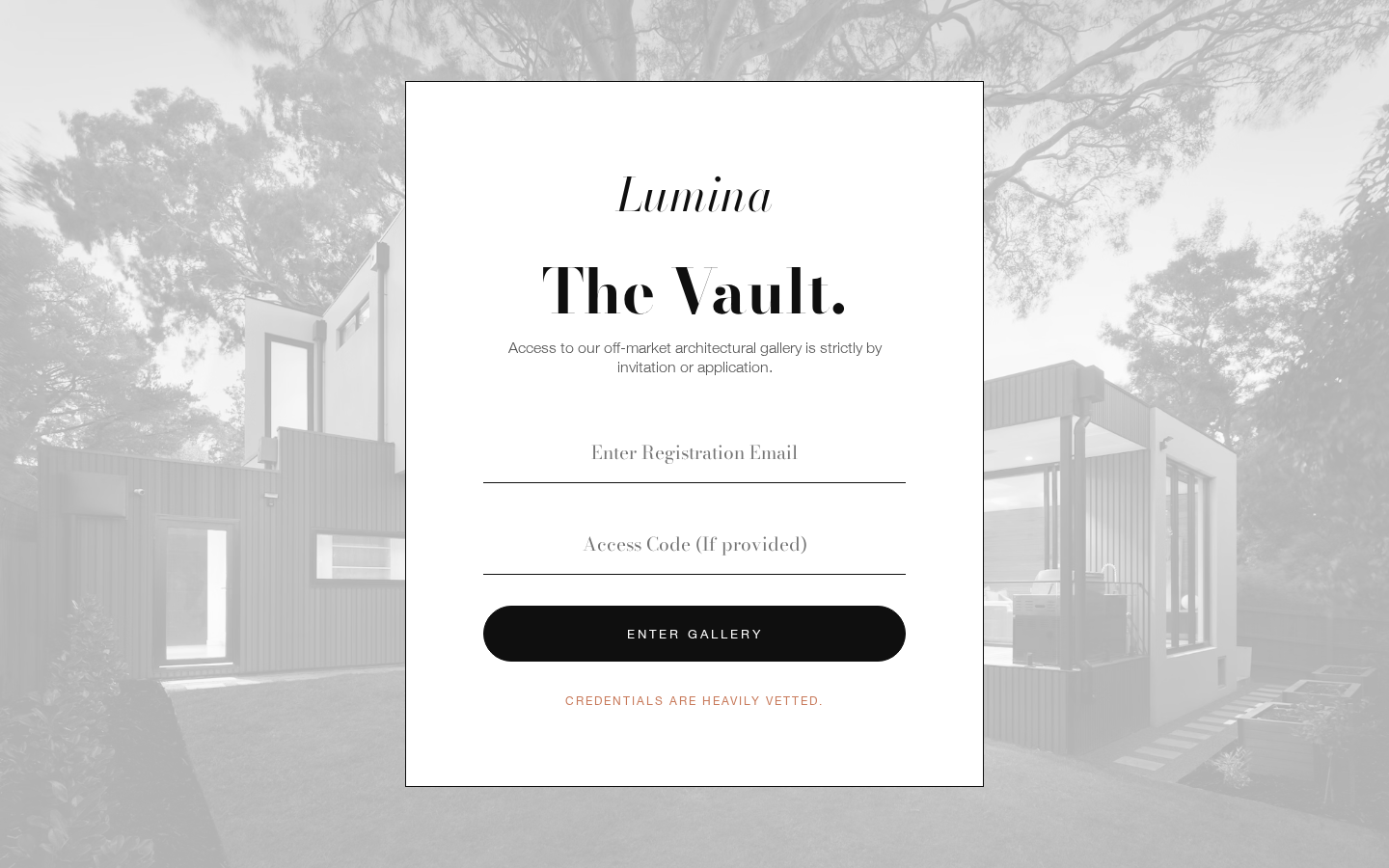 Lumina | Private Access — a Real Estate Agency page design