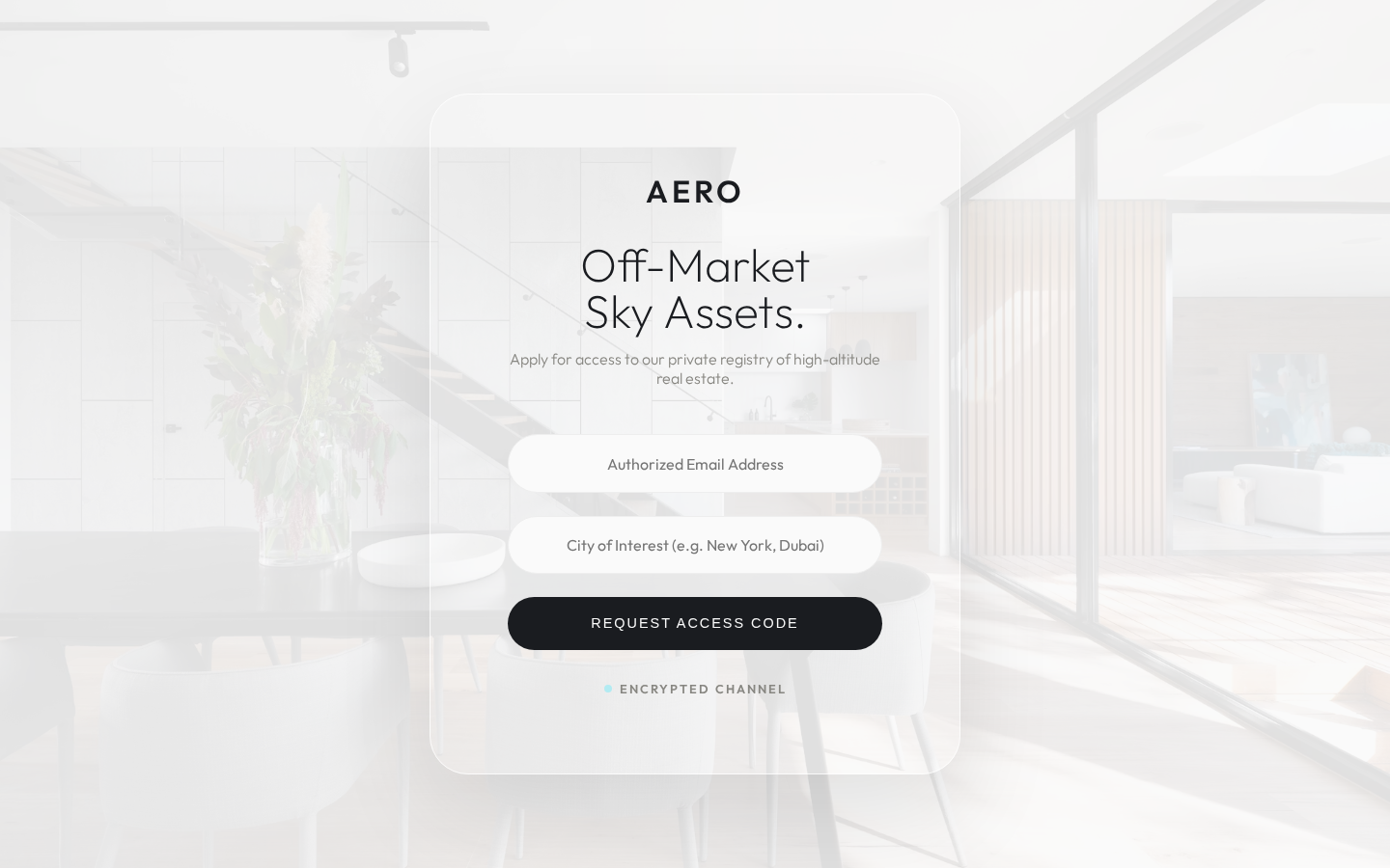 Aero | High Altitude Access — a Real Estate Agency page design